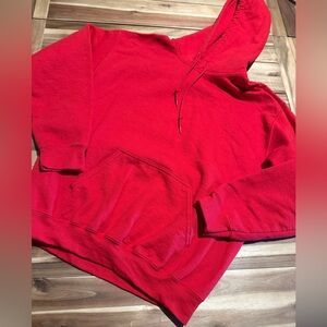 Gilden men’s red plain hoodie medium